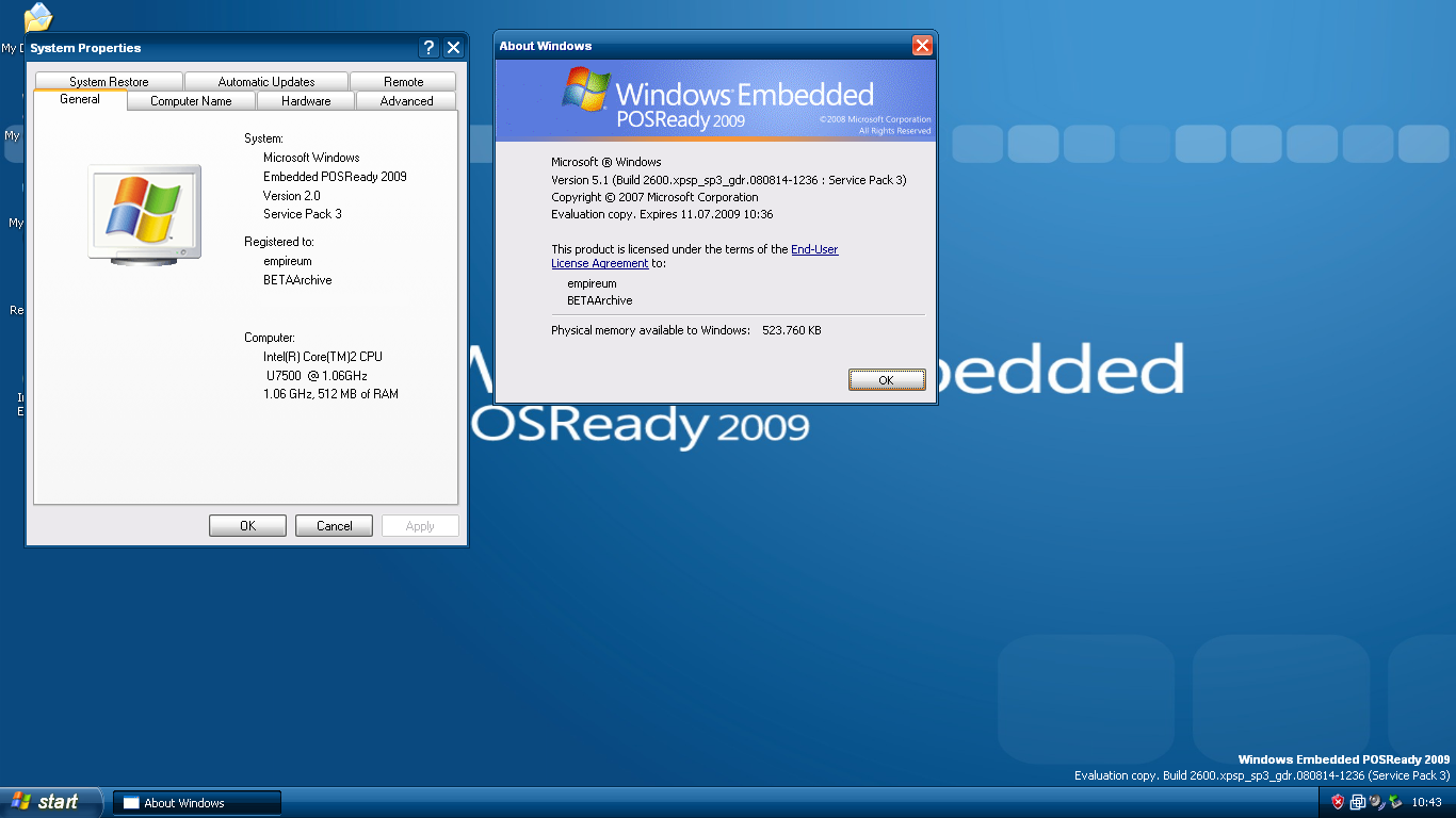 Windows Embedded POSReady 2009 - Старый DOS. Abandonware, старые игры и  программы - скачать!