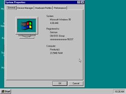 Microsoft Windows 95 (4.00.950) [Russian] 4.00
